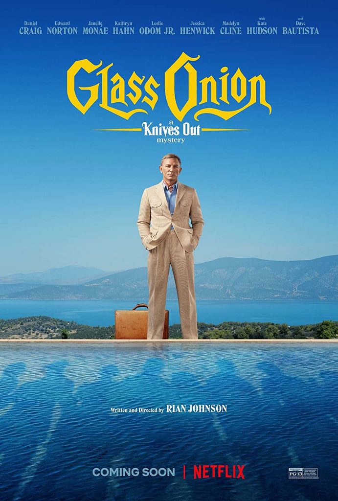 Filmas „Stiklinis svogūnas: Ištrauktų peilių paslaptis“ / „Glass Onion: A Knives Out Mystery“ (2022)